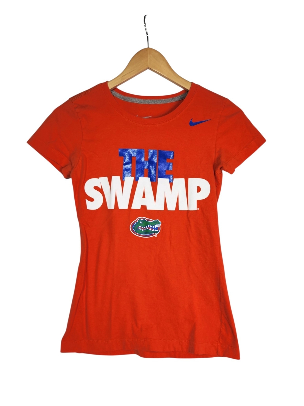 Nike Womens XS Florida Gators The Swamp Orange Graphic Tee Slim Fit Crew Neck